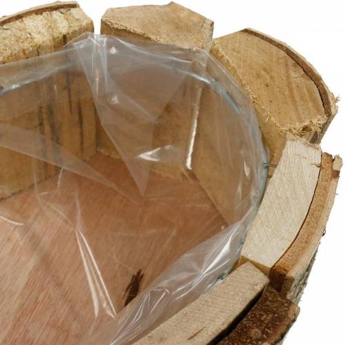 daiktų Sodinamoji, širdelės formos medinis dubuo, beržo medžio vazonas, širdelė 27 × 28cm