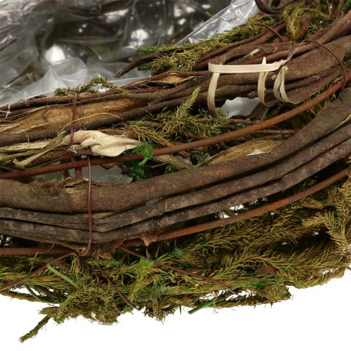 Floristik24 Sėjamoji iš vynmedžių ir samanų 35cm x 20cm