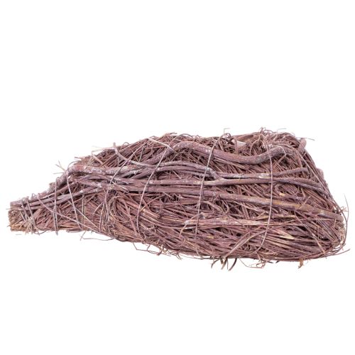 Dekoratyvinė širdis iš šakelių su sodinimo folija, 20 cm, 2 vnt. | Floristik24.lt