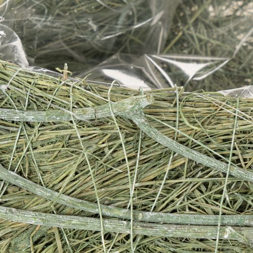 Širdies formos dubuo iš natūralios žolės su sodinimo folija, 38 cm | Floristik24.lt