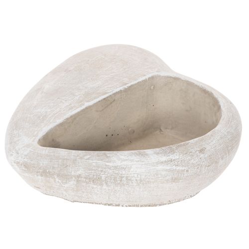 Širdies formos vazonas, lieto akmens, dekoratyvinis vazonas, 17 cm | Floristik24.lt
