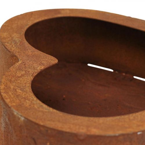 Floristik24 Augalų širdelė metalinė patina dekoratyvinė plantacija metalinė 20×20×5cm