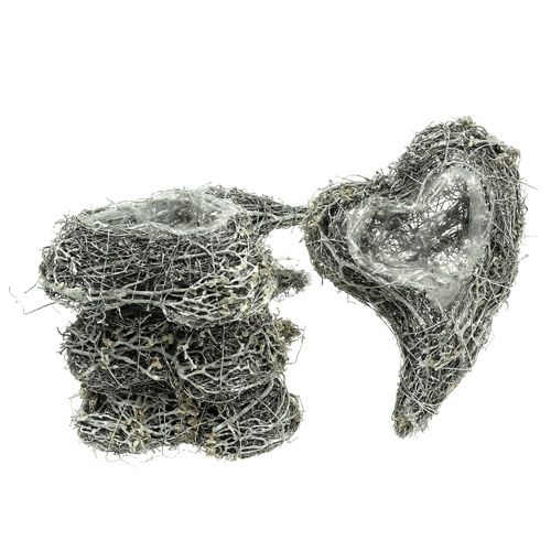 daiktų Augalas širdies vynmedis 15cm x 23cm x 5cm baltas 4 vnt