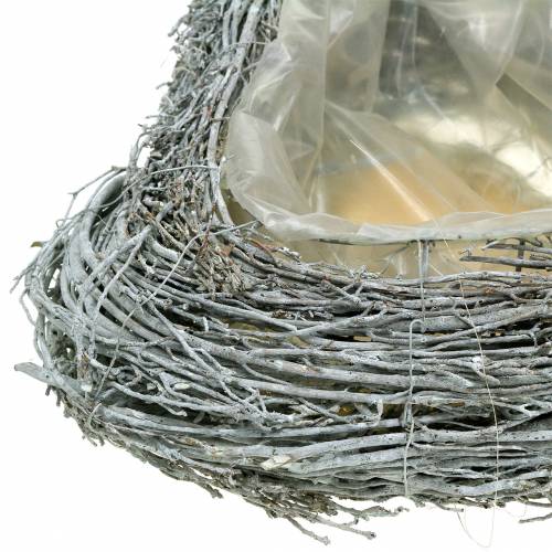 Floristik24 Augalų širdies šakos nuplautos baltai 60cm x 42cm