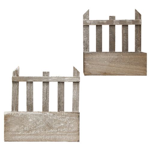 daiktų Planter Medinė mini gėlių dėžutė L22/25cm 2 vnt. rinkinys