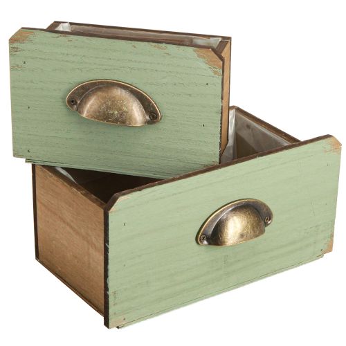 daiktų Augalų dėžutė medinių stalčių dekoracija 22/18cm rinkinys iš 2 vnt