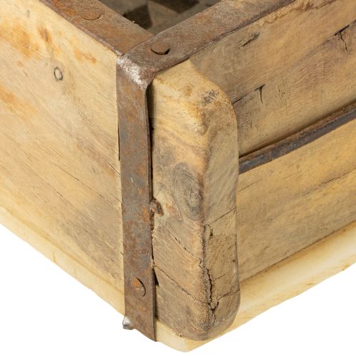 daiktų Medinis vazonas, plytos formos, perdirbta mediena, 32 × 15 × 10 cm