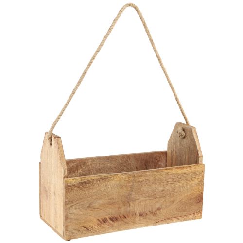 daiktų Natūralaus medžio džiuto sodintuvas su rankena 35x16x21,5cm
