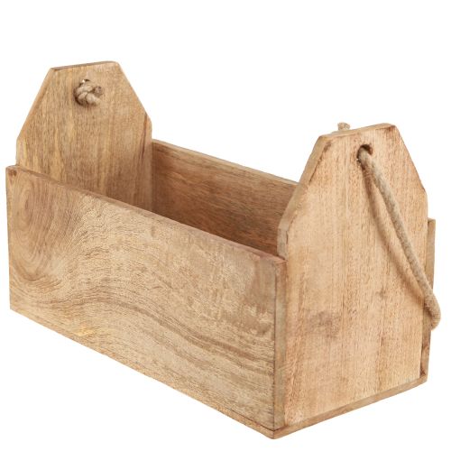 daiktų Natūralaus medžio džiuto sodintuvas su rankena 35x16x21,5cm