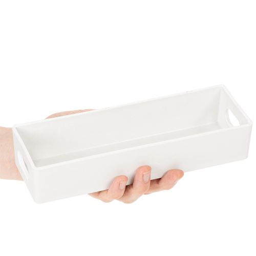 Stačiakampis padėklas su rankenomis daiktams laikyti ir stalo dekoravimui, 32 cm | Floristik24.lt