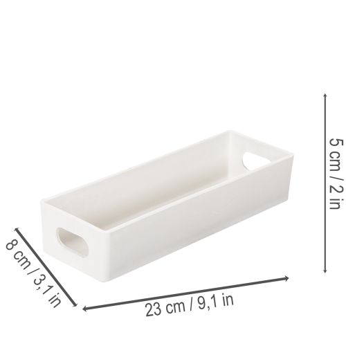 Stačiakampis padėklas su rankenomis daiktams laikyti ir stalo dekoravimui, 32 cm | Floristik24.lt
