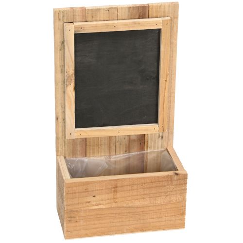 Floristik24 Dėžutė augalams su medine lenta Kaimiška gėlių dėžutė 20×11,5×36 cm