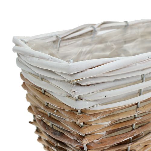 Floristik24 Dėžutė augalams 31x13cm balta-natūra