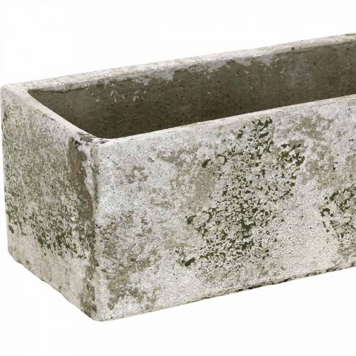 Floristik24 Sėjamoji betoninė senovinės išvaizdos stačiakampė sėjamoji 30×8×7cm