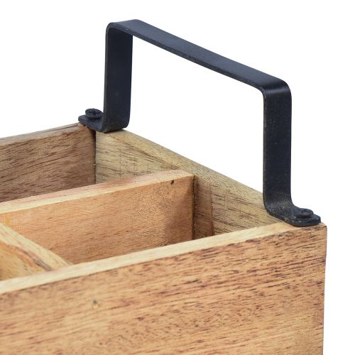 Floristik24 Augalų dėžutė medinė stalo įrankių laikiklis medinė dėžutė 4 skyriai L30cm
