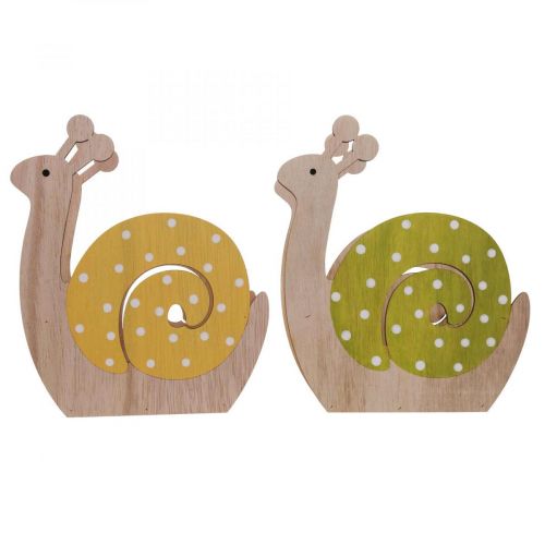 Floristik24 Augalų dėžė sraigės mediena cachepot medinė sraigė 19cm 2vnt