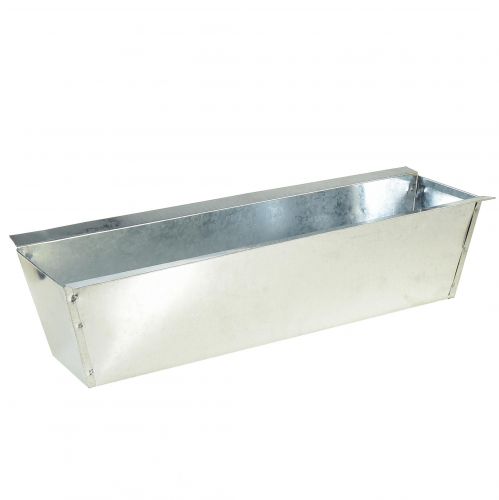 Floristik24 Augalų dėžutė gėlių dėžutė metalinė sidabrinė 38x9,5x5cm