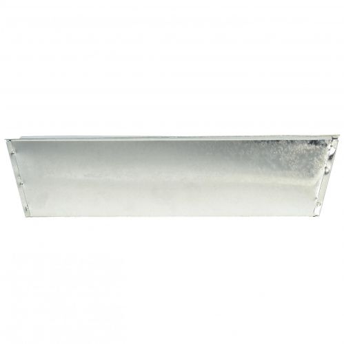 Floristik24 Augalų dėžutė gėlių dėžutė metalinė sidabrinė 38x9,5x5cm