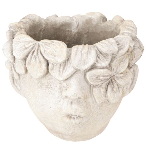 daiktų Augalų galvutė vazonas betoninis atrodo mergaitės galva H13,5cm