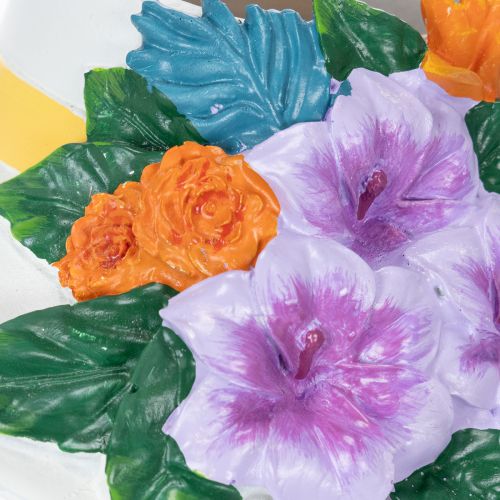 daiktų Gėlių vaza su skrybėle ir gėlėmis, vazono dekoracija, skirta naudoti viduje ir lauke, 20 cm