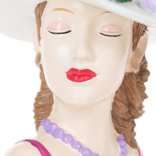 daiktų Gėlių vaza su skrybėle ir gėlėmis, vazono dekoracija, skirta naudoti viduje ir lauke, 20 cm