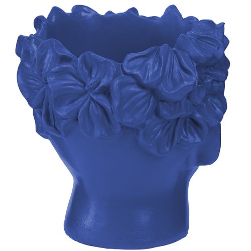 daiktų Plant Head Polyresin Bust Planter Mėlyna 13,5×13×14cm