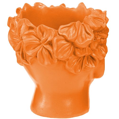 daiktų Augalų galvutė Planter Bust Augalų vazonas Oranžinis 13,5 × 13 × 14 cm