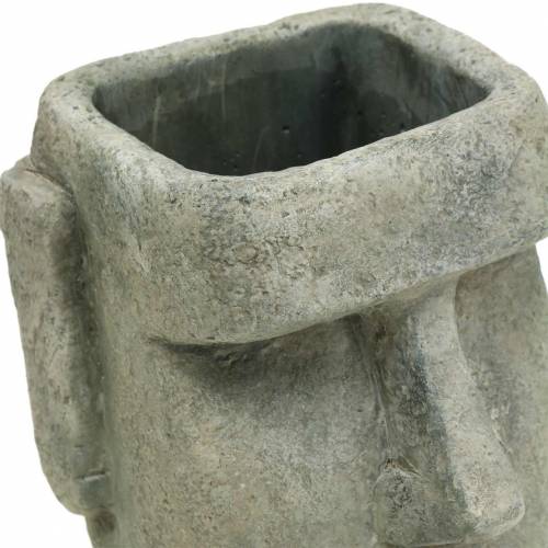 Floristik24 Augalo galvutė Moai bust pilka H28cm