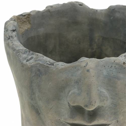 Floristik24 Augalų galvos biustas iš betono skirtas sodinti pilkas H14,5cm 2vnt