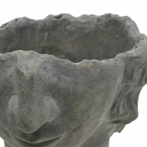 Floristik24 Augalų galvos biustas pagamintas iš betono, skirtas sodinti pilkai H23,5 cm
