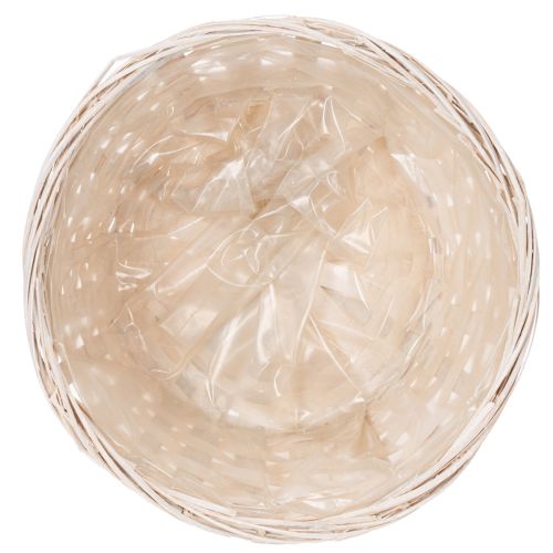 daiktų Stilingas gėlių rašto austas krepšelis svetainei, 23 cm, 6 vnt.