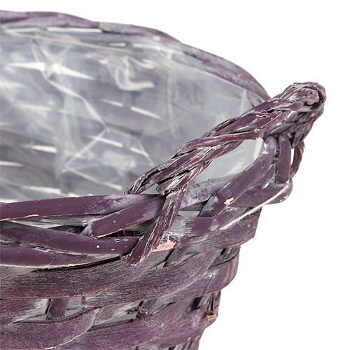 Floristik24 Augalų krepšelis apvalus tamsiai violetinis Ø20cm H10cm