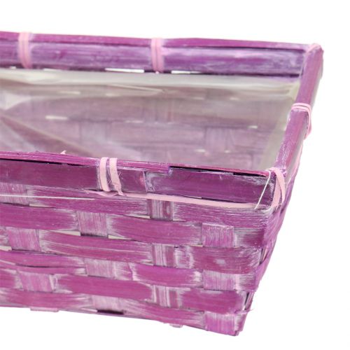 Skiedrų krepšelis kvadratinis violetinis / baltas / rožinis 8vnt