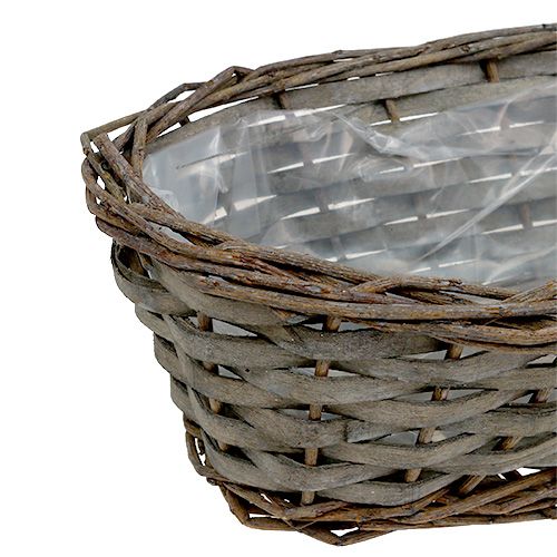 Floristik24 Augalų krepšelis ovalus pilkas 30cm x 15cm x 10cm 1vnt