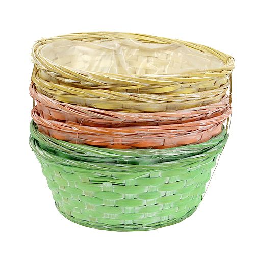daiktų Augalų krepšelis apvalus Ø25cm oranžinė, geltona, žalia 6 vnt