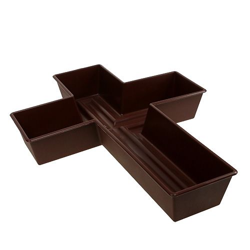 Floristik24 Augalinis kryžius 24cm x 32cm rudas, 1 vnt