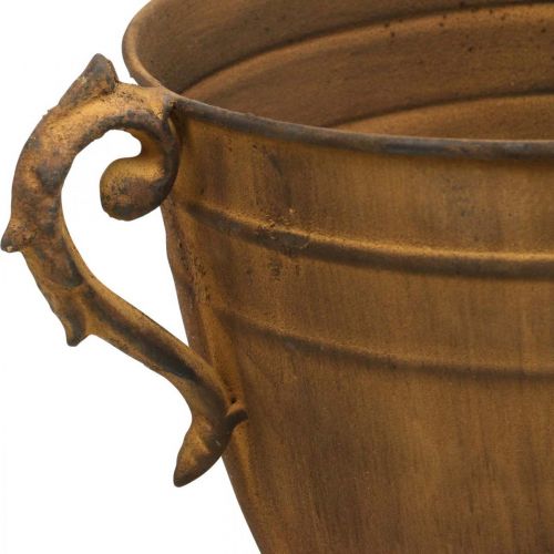 Sodintuvas rust look taurė vaza metalinė Ø22.5cm H32.5cm
