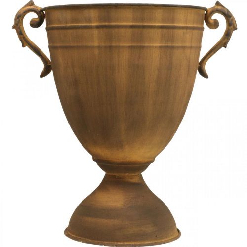 Augalų vazonas rust look taurė vaza metalinė Ø22,5cm H32,5cm | Floristik24.lt