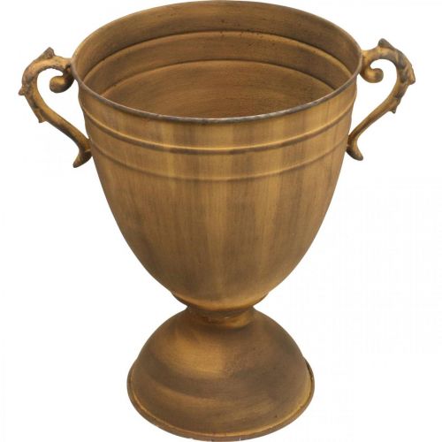 Floristik24 Augalų vazonas rust look taurė vaza metalinė Ø22,5cm H32,5cm