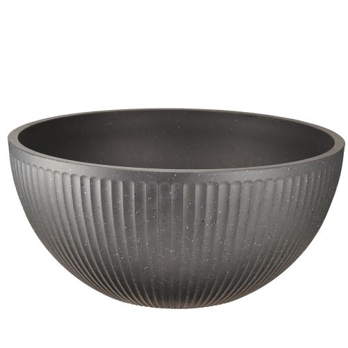 Augalų vazonas-dubuo, plastikinis, antracito spalvos, Ø40 cm, aukštis 18,5 cm
