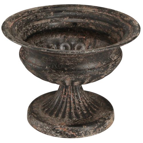 Floristik24 Augalų taurė Antique Look juoda ruda Ø20cm H15cm