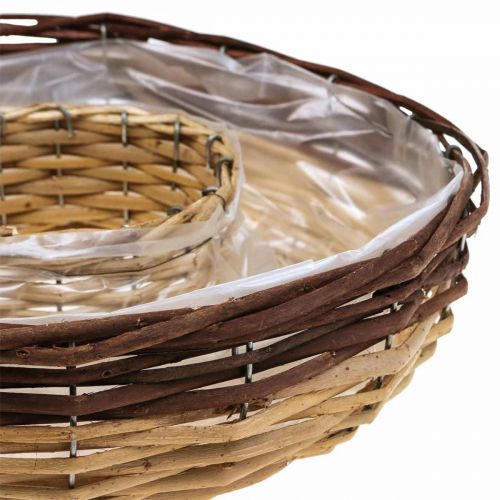 Floristik24 Augalų žiedas iš gluosnio, augalo dubuo Ø35/30cm rinkinyje po 2