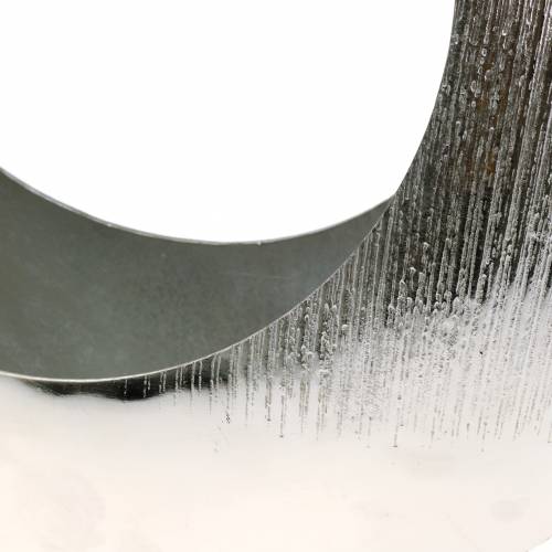 Floristik24 Sidabrinis augalo žiedas 40cm x 12cm H38cm