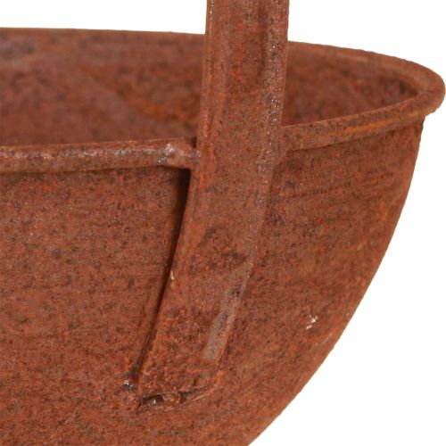 Floristik24 Augalų dubuo pakabinamas virtuvės apdailos mentele rūdys Ø16,5cm 2vnt