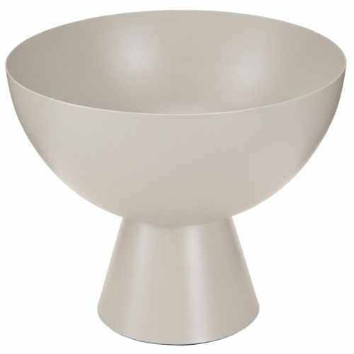 Augalų dubuo metalinis dekoratyvinis trofėjus su pagrindu pilkas Ø16cm H13cm