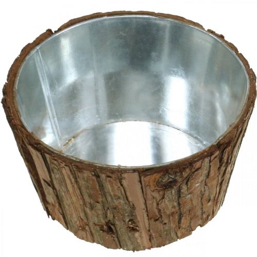 Floristik24 Augalų dubuo, sodinukas, gėlių dubuo, medžio žievės puošmena Ø17cm H9cm