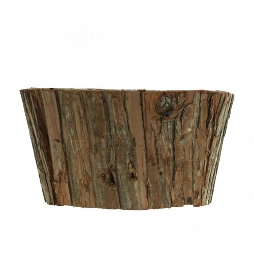 Floristik24 Augalų dubuo, sodinukas, gėlių dubuo, medžio žievės puošmena Ø17cm H9cm