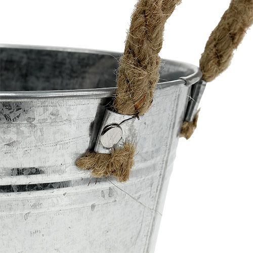 Floristik24 Sodinamosios dubuo iš lakštinio metalo sidabro Ø18cm H10cm