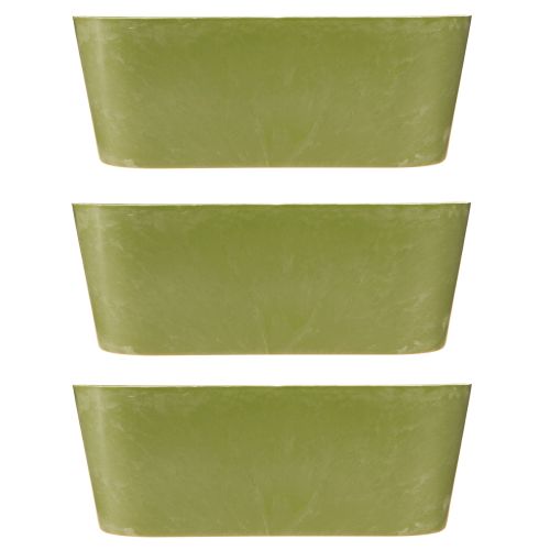 daiktų Augalų dubuo ovalus žalias dubuo plastikinis 27×11×10cm 3vnt
