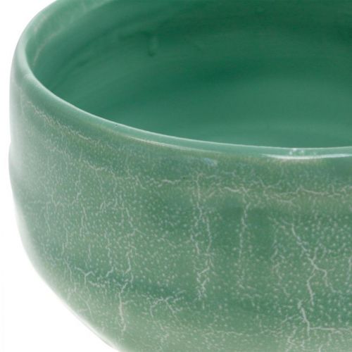 Floristik24 Augalų dubuo su krepšelio raštu, keramikos apdaila, apvalus išdėstymo dubuo Ø16cm H7,5cm